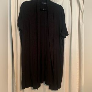 Black Open Front Cardigan